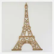 Eiffel Tower French Decorative Scroll DIY Raw MDF Timber