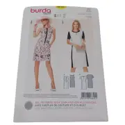 Burda 6642 Dress Sewing Pattern 2 Versions Misses Size 8-18 Uncut