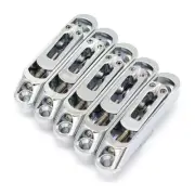 Heavy-duty Individual Bass Bridge Saddles 5 Strings Bass Bridge Tailpiece Chrome