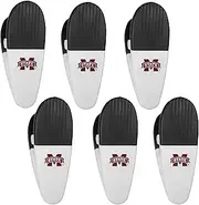 Siskiyou Sports NCAA Mississippi State Bulldogs Chip Clip Magnets, 6pk White, One Size