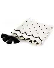 LR Home Modern Boho Dash And Dot Cotton Throw Blanket