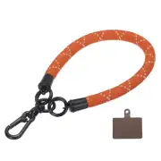 Phone Lanyard Wrist Lanyard with Lanyard Patch Yellow With Brown Streak 1 Pack