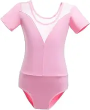 [WRITWAA] Ballet Training Cloth Ballet Dress Costumes for Ballet Dance Dress Ballet Camisole Girl Leotard Outfit Leotards for Dance Gymnastics Bodysuit Pink