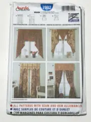 Burda Sewing Pattern 7902 Window Decorations Valance Curtains Home Decor Uncut
