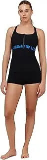 [Gottex] Women's Free Sport Bondi Beach Scoop Neck Tankini Top Hook and Eye Closure, Front Zipper & Built-in Cups