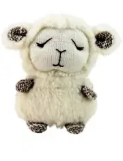 SET OF 3 Animal Adventure Sleepy Heads Rattle - LAMB, MONKEY, ELEPHANT