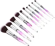 [Beavorty] Professional Makeup Brush Set Crystal Handle 10pcs Blush Foundation Eye Shadow Etc.