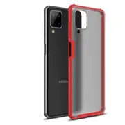 Matte Phone Case for Samsung A12 Transparent Shockproof Phone Cover for GalaxyA12 - Red Samsung A12