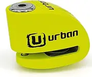 Urban UR906X Motorcycle Disc Lock Alarm 120dB, 3 Keys, IP65 Waterproof Stainless, 6 mm Universal Motorbike Scooter Bicycle, Fluorescent Yellow