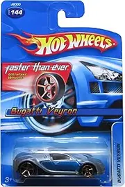 [Hot Wheels] 2006-144 Bugatti Veyron Blue/Silver FTE Faster Than Ever 1:64 Scale GOLD 5SP Wheels