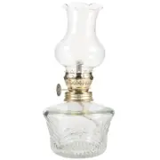 Vintage Oil Lamp 18cm Glass Kerosene Light for Cozy Settings