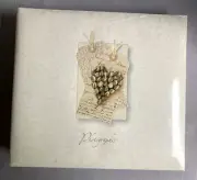 Hallmark Wedding Photo Album Cover with Heart White Rosebuds Holds 152 Photos