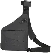 [Generic] Shoulder Bag Chest Bag for Men/Women Lightweight Multi-Functional Travel Sling Bag Scientific Storage for/Fashion Casual Busin Left/Right Sling Bag Grey Right