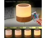 LED Night Light Bedside Desk RGB Lamp Table Mood USB Dimmable Rechargeable