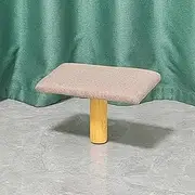 One-Legged Meditation Stool, Sitting Posture Correction Stool, Kneeling Stool, Solid Wood Zen Correction Stool, Home Kneeling Stool, Modern One-Legged Stool,Beige