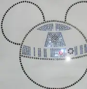 7.3" Star Wars R2D2 Mickey iron on rhinestone transfer for t shirt