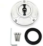 Motorcycle Scooter Fuel Tank Gas Cap Cover Motorcycle fuel tank cap Motorcycle CNC Fuel Tank Cap Cover For Yamaha FJ-09/MT-09 for Tracer 2015-2016(Silver and black)