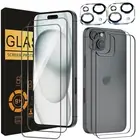 Front+Back+Camera Lens Screen Protector Set For iPhone 16 15 14 13 12 11 Pro Max