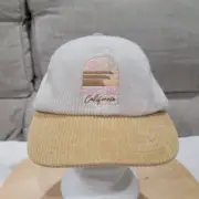 NWT Rip Curl Line Up Desto Dad Cap Hat Corduroy 2 Tone Beige Calibone