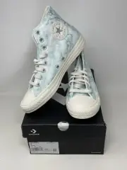 New Womens 9 Converse CTAS Hi White Light Dew Cloud Canvas Shoes A02035C