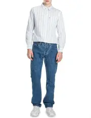 [Levi's] 501 Original Fit Cotton Straight Leg Jeans in Stonewash