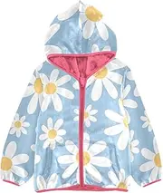 [GuoChe] Boys Winter Coats Sherpa Lined Chrysanthemums Flowers Blue Children Coats For Toddler Boys Peach Baby Zip Up Jacket