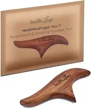 HealthAndYoga Reflexology Tools – Acu-T Triangle Wooden Massage Tool – Muscle Knot Remover, Point Relief Mini Massager, Manual Deep Tissue and Trigger Point Massager
