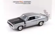 1:18 Classic Carlectables 1972 Chrysler E49 R/T Charger Mercury Silver