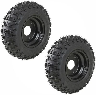 2pcs 6" Rear Wheels 4.10-6 Tyre Rim 3 Bolt For Go Kart ATV Quad Dirt Bike Trike