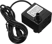 Baluue 5w Submersible Water Pump, Mini Fountain Pump for Aquarium Fish Tank, Pond, Fountain, Hydroponics, Ultra Quiet Submersible with 1.5m Cable, 6-12v, 500l/h