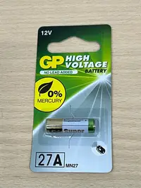 在飛比找Yahoo!奇摩拍賣優惠-電池通 超霸GP27A  12V 遙控器電池 鐵捲門遙控器電