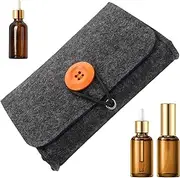 [Generic] Oil Travel Bag, Skin Oil Storage Bag, Travel Skin Oil Felt Carry Bag, Oil Bottle Organiser for Indoor and Outdoor Use, Skincare Massage Oil Storage Case for Girlfriend, Wife, darkgray, Siehe