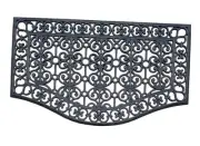 A1HC Large Outdoor Floor Door Mat, Natural Rubber Grill Drainable Design &