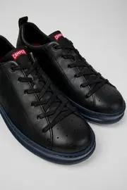 Runner Black Leather Men's Sneakers.