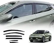 OAD4X4 Weathershields Compatible with BYD ATTO 3 2022-Onwards, Stainless Edge Weather Shields Window Visors Wind Deflectors Sun Rain Guard 6PCS Set