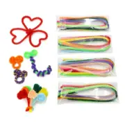 100 Pieces Solid Color Pipe Cleaners Chenille Stem Suitable for Making