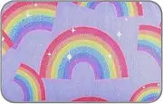 Amooorous Rainbow of Colored Fake Sequins Summer Cooling pad for Dogs Large Self Cooling Blanket for Cats for cat Outdoor pet Cordless Mantas frías para Perros M