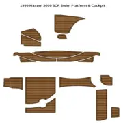 1999 Maxum 3000 SCR Swim Platform Cockpit Pad Boat EVA Foam Teak Deck Floor