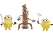 Minions: The Rise of Gru Movie Moments Martial Arts Minions: Approx 4-in Action Figure Interactive Toy with Articulation Kung Fu Movie Scene Training Accessories Older Minion Fans