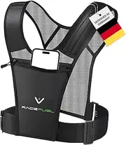 4-in-1 Ultralight 143 g Running Vest with Race Number Holder & Bottle Holder, Reflective, Waterproof, Mobile Phone Case for Men Women Cycling Marathon Jogging (Without Soft Flask, One Size)