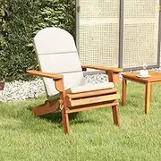 Generic Adirondack Garden Chair with Cushions Solid Wood Acacia,360031
