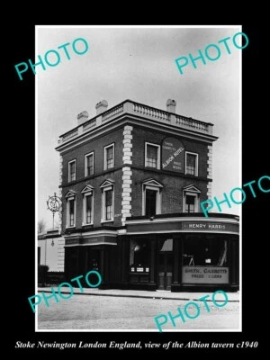 OLD 8x6 HISTORIC PHOTO STOKE NEWINGTON LONDON ENGLAND ALBION TAVERN c1920