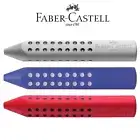 Faber Castell Grip 2001 Triangle Eraser / Rubber - Grey Black Red Blue PVC-Free