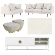 Colton Living Room Package - Cream White