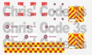 Code 3 Adhesive Vinyl Decal Suit Oxford Diecast 1/76 van - Dorset Fire & Rescue