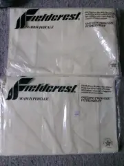 Two Sealed Fieldcrest Yellow No-Iron Percale Long Twin Size Fitted Sheets