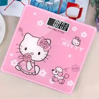 在飛比找蝦皮購物優惠-《現貨》新款 粉紅 四方形 HELLO KITTY體重計 體