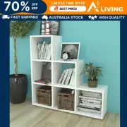 Staircase Bookcase Display Shelf 107 cm White Modern Storage Furniture Hom 42552
