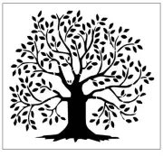 Stencil Template TREE OF LIFE Sign Paint Airbrush Art Large 11.5 x 10.5