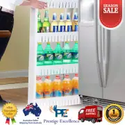 4 Tier Side Storage Shelf with Easy Wheels Slide Wall Stand Unit Kitchen Shelves